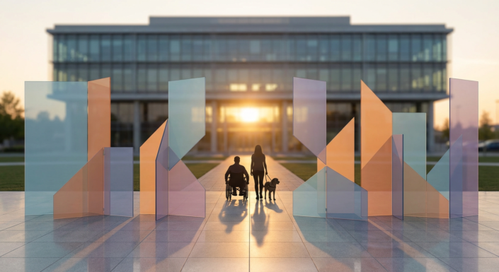 a disabled veteran in civilian clothes looking thoughtfully into the distance, perhaps contemplating hidden employment barriers.
